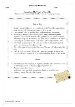 4a. The Treaty of Versailles _part 1_ Worksheets