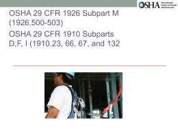 OSHA 29 CFR 1926 Subpart M (1926.500