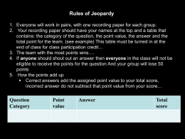 Unit 6 Jeopardy Review Game