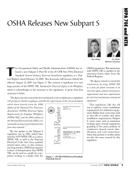 OSHA Releases New Subpart S