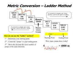 Metric Conversion – Ladder Method
