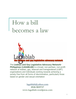 How a bill becomes a law - LAGABLAB