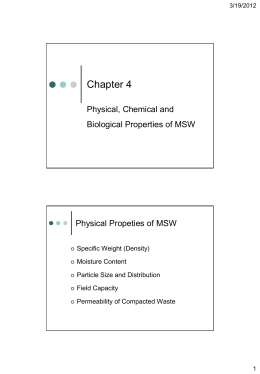 Chapter 2 Physical, Chemical and Biological Properties of MSW