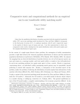 Comparative static and computational methods for an empirical one