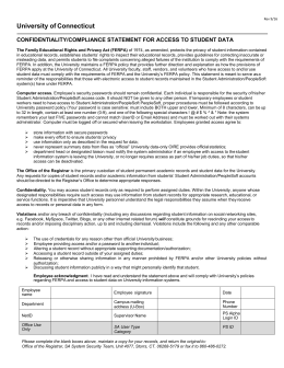 Compliance Statement - University of Connecticut