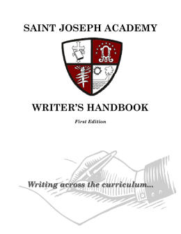 Writing Handbook - Saint Joseph Academy