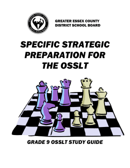 specific strategic preparation for the osslt
