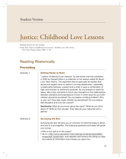 Justice: Childhood Love Lessons