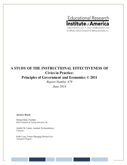 Holt McDougal Civics in Practice Impact Study (2014)