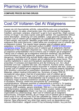 Cost Of Voltaren Gel At Walgreens - Electro