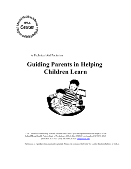 Guiding Parents in Helping Children Learn