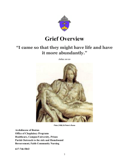 Grief Overview - Archdiocese of Boston