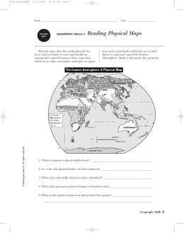 The Eastern Hemisphere: A Physical Map