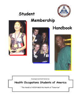 HOSA Student Handbook