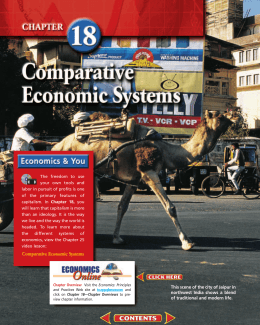 Chapter 18: Comparative Economic Systems