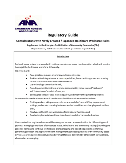 Regulatory Guide - American Nurses Association