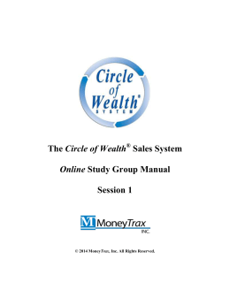 The Circle of Wealth Sales System Online Study