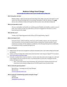 Madison College Email Change - Madison Area Technical College