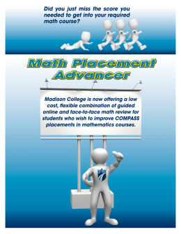 Math Placement Advancer Math Placement Advancer
