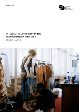 Intellectual ProPerty In the FashIon DesIgn InDustry Trade Marks
