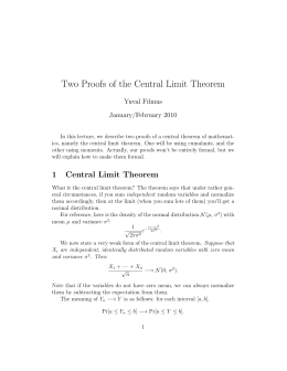 Two Proofs of the Central Limit Theorem