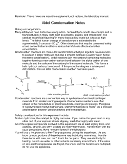 Aldol Condensation Notes