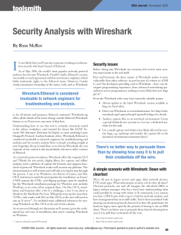 Security Analysis with Wireshark