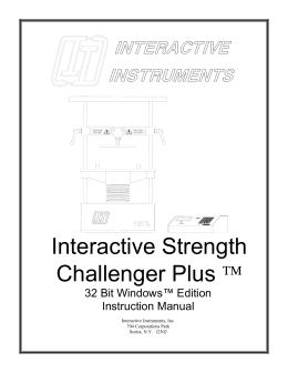 Interactive Strength Challenger Plus