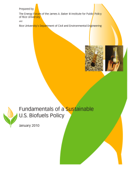 Fundamentals of a Sustainable US Biofuels Policy