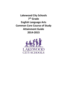 Seventh Grade - Lakewood City School District