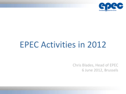 EPEC Activities in 2012 - European Investment Bank