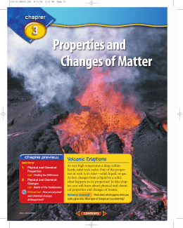 Chapter 3: Properties and Changes of Matter