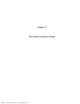 Chapter 12 Three-Phase Transformer Design