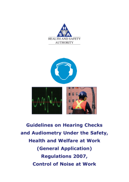 HSA`s Guidelines For Audiometry