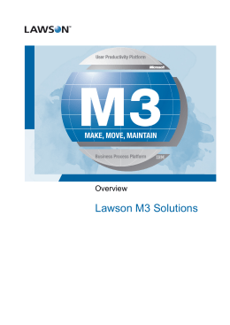 Lawson M3 Solutions
