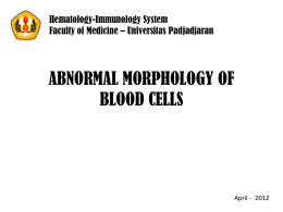 abnormal morphology of blood cells