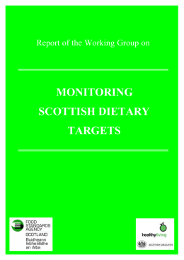 Report of the Working Group on Monitoring Scottish Dietary Targets