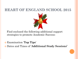Top Tips - Heart of England School