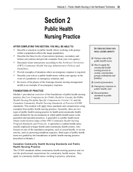 Transition To Public Health Nursing In The