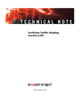 FortiGate Traffic Shaping Technical Note