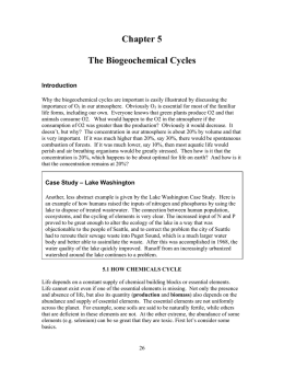Chapter 5 The Biogeochemical Cycles