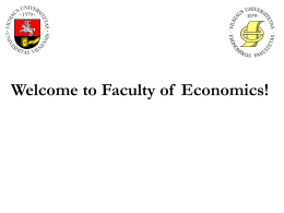 First meeting information - VU Ekonomikos fakultetas