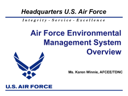Air Force Environmental Management System Overview