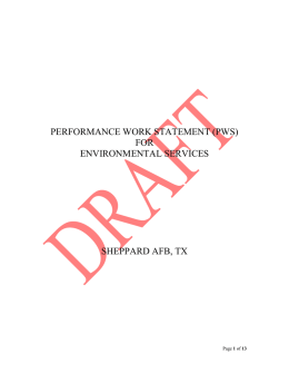 performance work statement (pws) for environmental