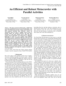 An Efficient and Robust Metacrawler with Parallel Activities