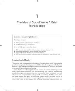 The Idea of Social Work: A Brief Introduction