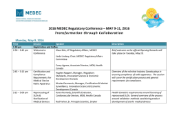 2016 MEDEC Regulatory Conference – MAY 9