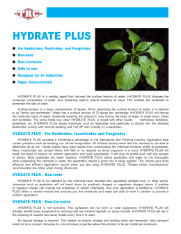 hydrate plus - Texas Refinery Corp