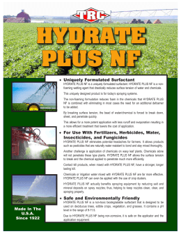hydrate plus nf - Texas Refinery Corp