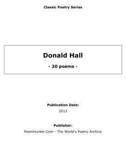 Donald Hall - poems